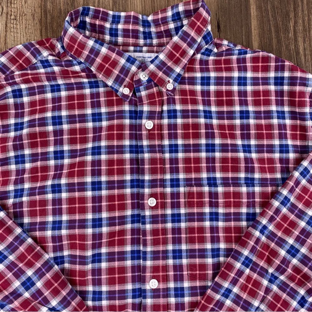 Old Navy Men’s Shirt 2XL Tall Long Sleeve Button Down Plaid Flannel Soft - Picture 3 of 9